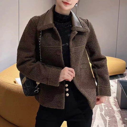 Fashion Two-sided Wear All-matching Short Leather Jacket