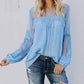 Women's shirts European and American new solid color lace