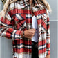 Autumn And Winter Long-Sleeved Plaid Printed Jacket Shirt Jacket