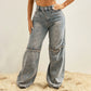 Y2k Baggy Wide Leg Jeans Damen Vintage Streetwear Washed Denim Hose Grunge Basic Slouchy Hose