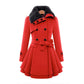 Women's Clothing Slim-fit Mid-length Woolen Coat Double-breasted Padded Coat