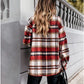 Autumn And Winter Long-Sleeved Plaid Printed Jacket Shirt Jacket