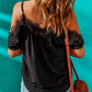 Lace Off-neck Short Sleeve Top Pullover Shirt