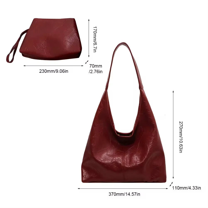 Mode Damen Umhängetasche Vintage Designer große Kapazität Casual Tote Tasche Herbst und Winter Mode Handtasche