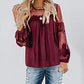 Women's shirts European and American new solid color lace