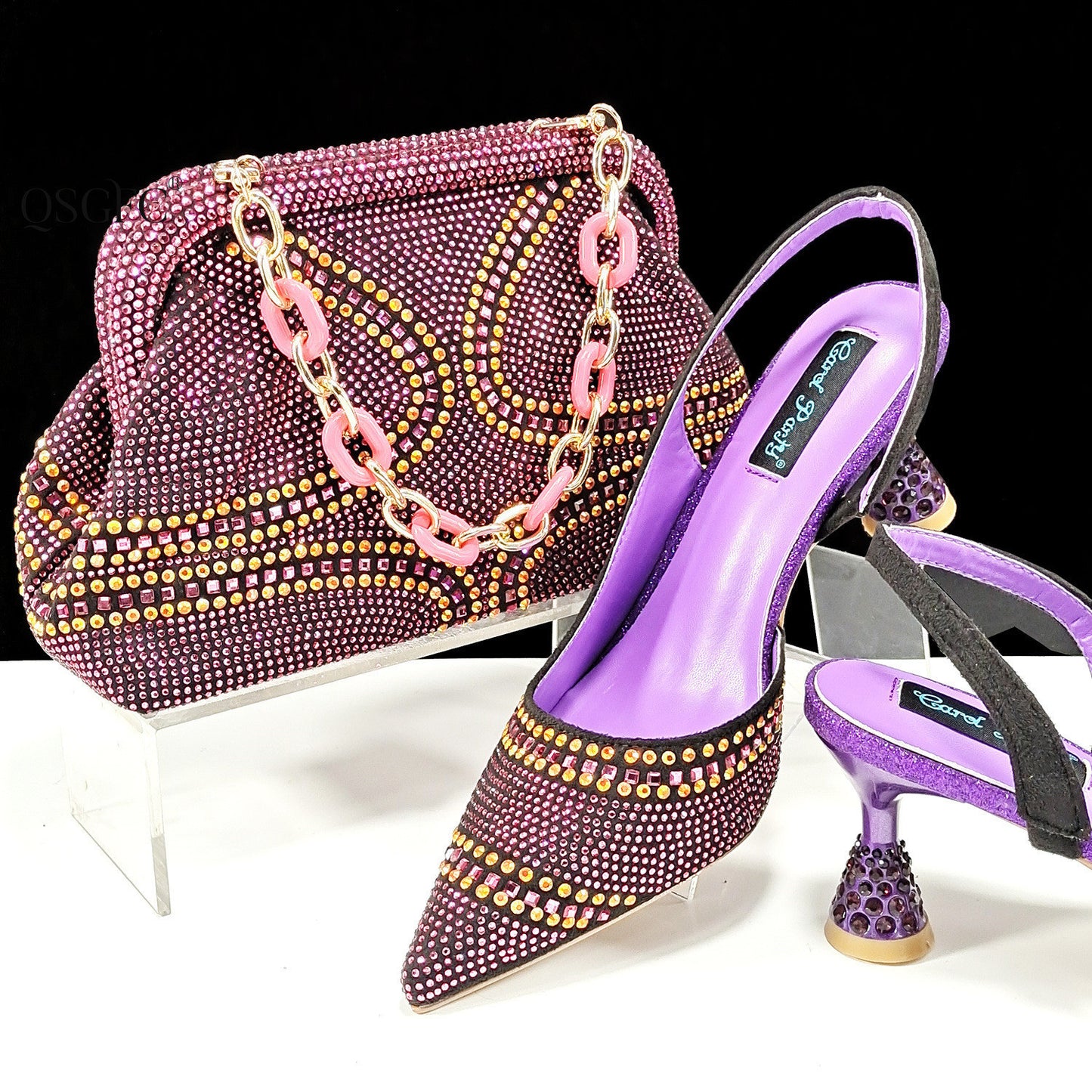 Zapatos y bolsos de mujer de punta puntiaguda Traje de corte bajo