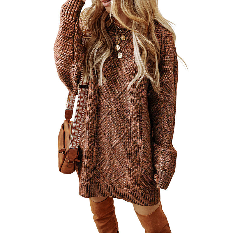 Winter Neue Lose Und Faulenzer Stil Kleid Pullover