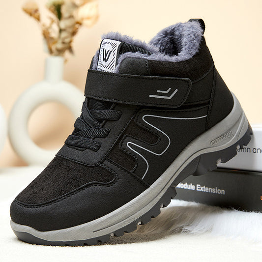 Snow Boots Women's Velcro Cotton Shoes Winter