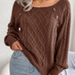 Women's Loose Casual Square Neck Sweater For Autumn And Winter