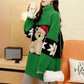 Christmas Turtleneck Sweater Women's Mid-length