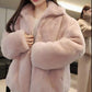 Green Rabbit Fur Classic Style Occupied Short Coat