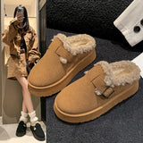 New Luxury Winter Women's Shoes Plush Fashion Retro