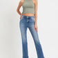 RISEN Full Size Mid Rise Ankle Straight Jeans With Pockets