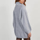 Solid Color Turtleneck Long Sleeve Loose Dress Sweater