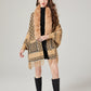 Women's Waterproof Mink Velvet Big Fur Collar Classic Plaid Sweater Coat