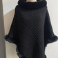 Rex Kaninchen Pelzkragen Schal Cape Luxus Pelz Cape Wraps Schal Herbst Winter Mode Anmutigen Mantel Oberbekleidung Frauen Party Hochzeit Kleid