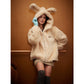 Coral Fleece Cotton Rabbit Ears Coat