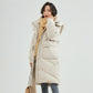 White Duck Down High-end Warm Women's Slimming Pinghu Coat