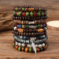 22 Bohemian Retro Holz Perle Armband Anzug