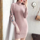 Autumn And Winter Fleece-lined Thickened Woolen Dress