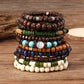 22 Bohemian Retro Holz Perle Armband Anzug