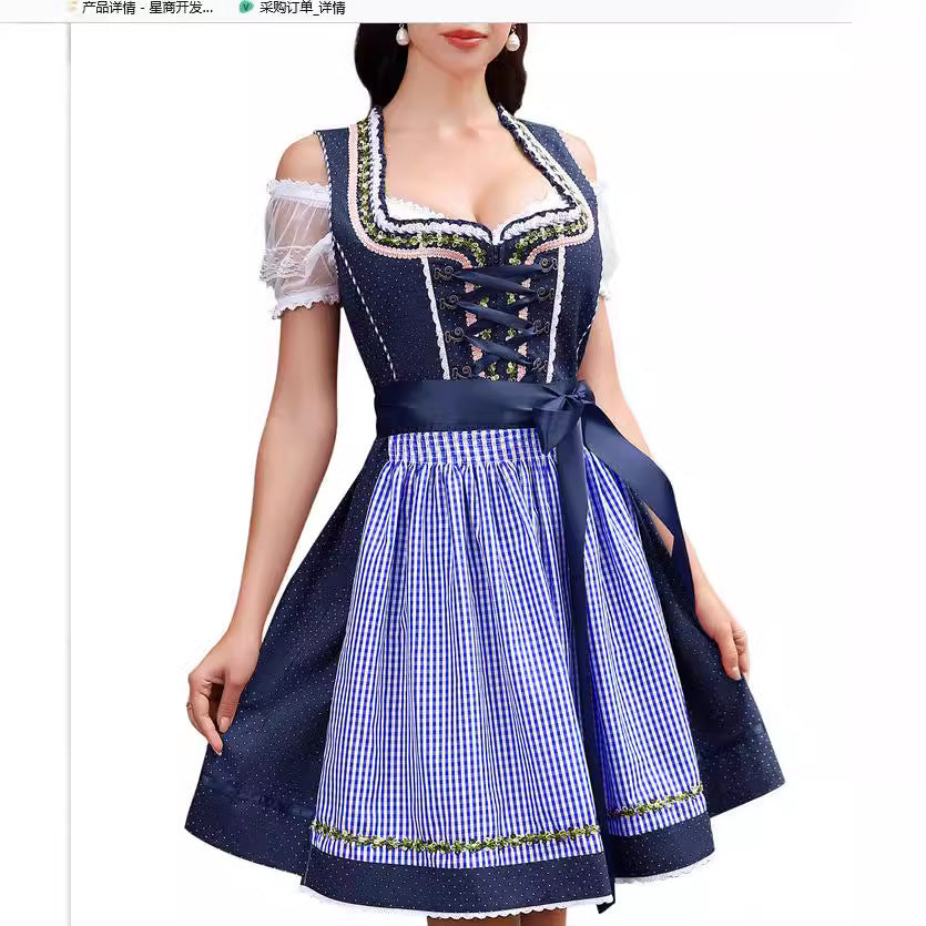 Minivestido sexy para mujer, estilo Dirndl, para Halloween, para Barpool