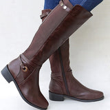 Plus Size Long Tube Women's Chunky Heel Boots