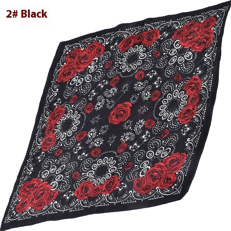 Fashion Retro Rose Pattern Large Kerchief