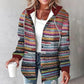 European And American Fashion Women's Wear Solid Color Plaid Hooded Jacket