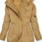 Women's Coat With Cashmere Fur Collar Pockets