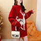 Korean Style Mid-length Sweater Women's Loose All-matching