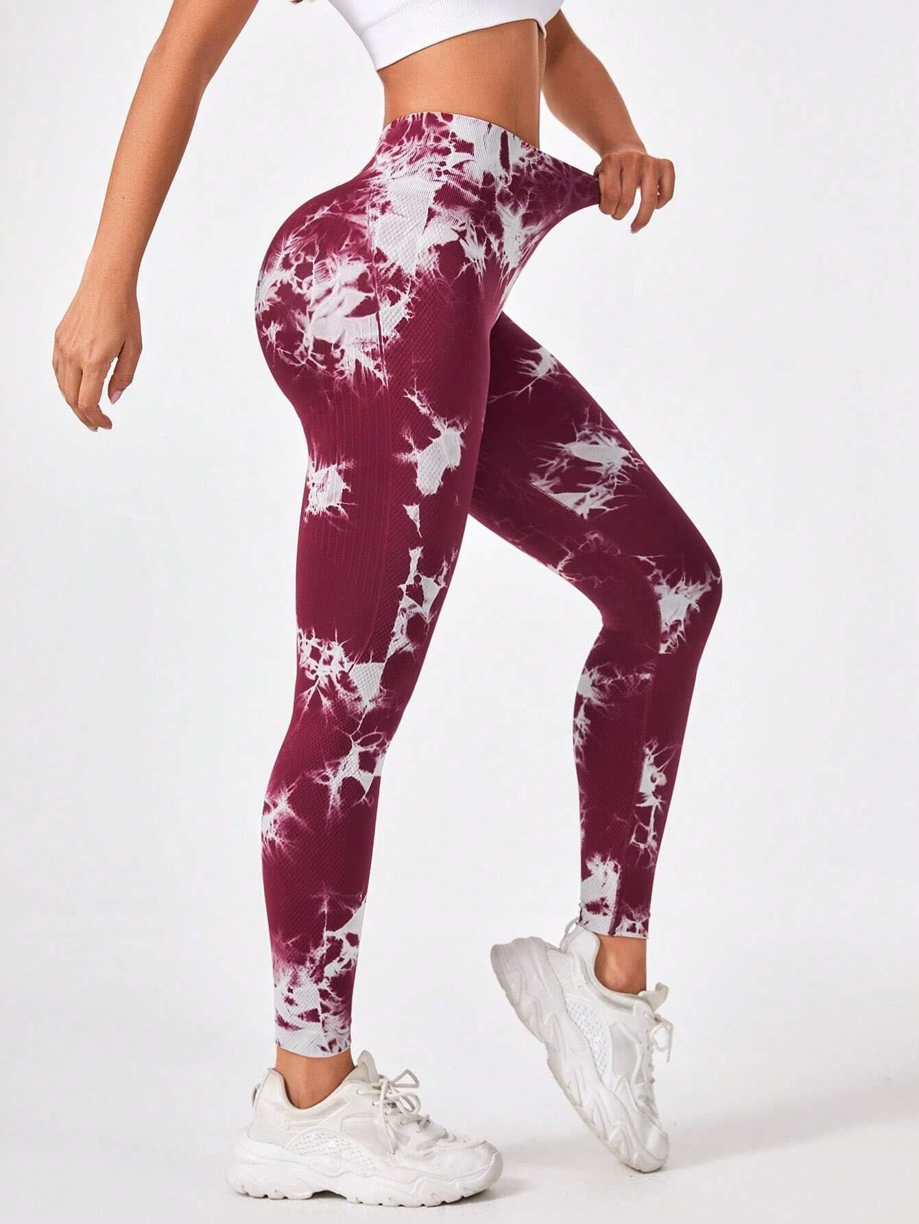 3er-Pack nahtlose Batik-Workout-Leggings für Damen, hohe Taille, Gym-Leggings, Yoga-Hosen, nahtlose Leggings für Damen, hohe Taille, Yoga-Hosen