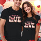 Love Valentine'S Day T-Shirt,   Couple T-Shirt, Couple Christmas, Fashion Casual T-Shirt, Short-Sleeved T-Shirt