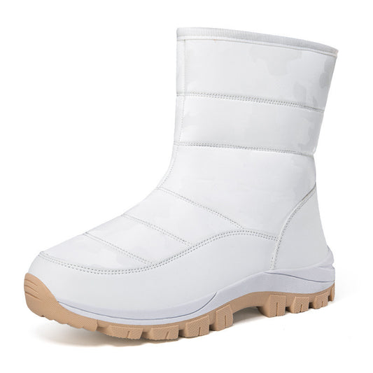 Winter-Schneestiefel für Damen, verdickte High-Top-Schuhe aus Samt, modische Plateau-Stiefeletten, halten warme Plüschschuhe