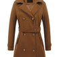 Women's Woolen Hooded Plus Size Coat