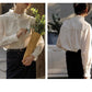 Women's Lace Collar Solid Color Shirt